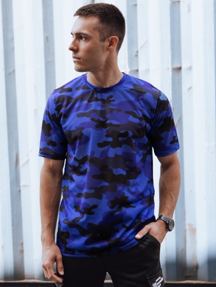 Pánske maskáčové tričko CAMO modré