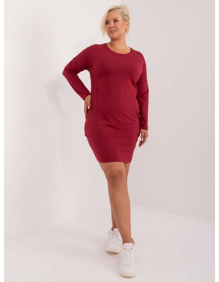 Dámske šaty s nápismi bordová