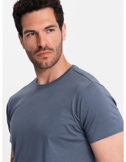 Férfi klasszikus pamut póló BASIC sötétkék