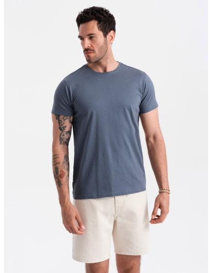 Férfi klasszikus pamut póló BASIC sötétkék