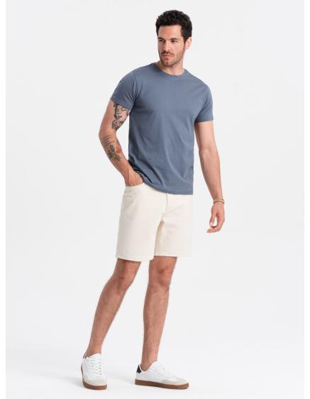 Férfi klasszikus pamut póló BASIC sötétkék