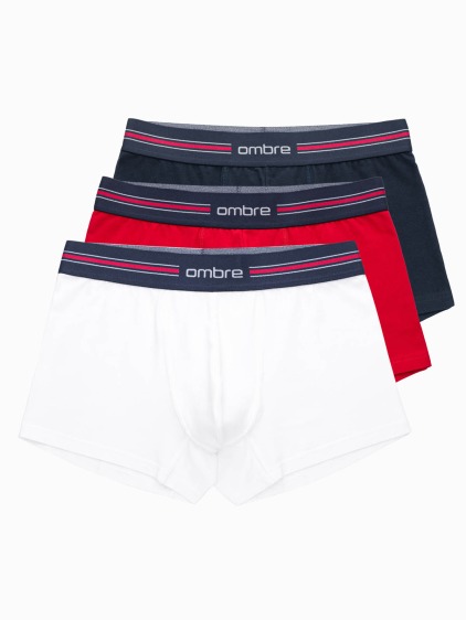 Pánské boxerky s pruhovanou gumou 3 pack mix 