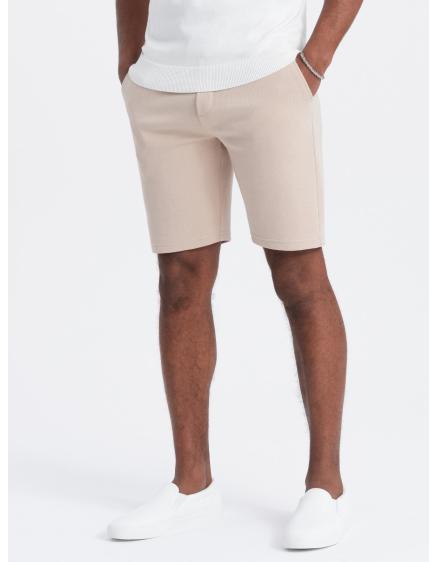 Pánske krátke šortky na voľný čas W531 béžová