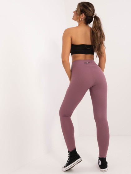 Női csíkos leggings rózsaszín