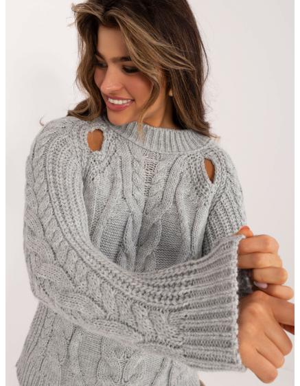 Női kockás pulóver szürke