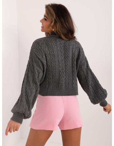 Dámský svetr vlněný tmavě šedý 