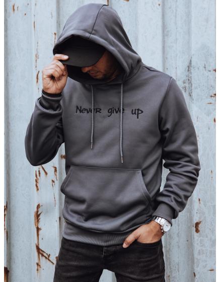 Férfi kapucnis pulóver VERA sötétszürke