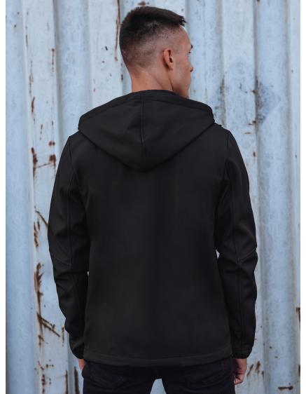 Pánská přechodná softshellová bunda s kapucí černá