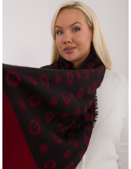 Női mintás sál fekete