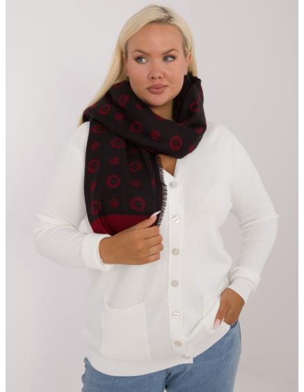 Női mintás sál fekete