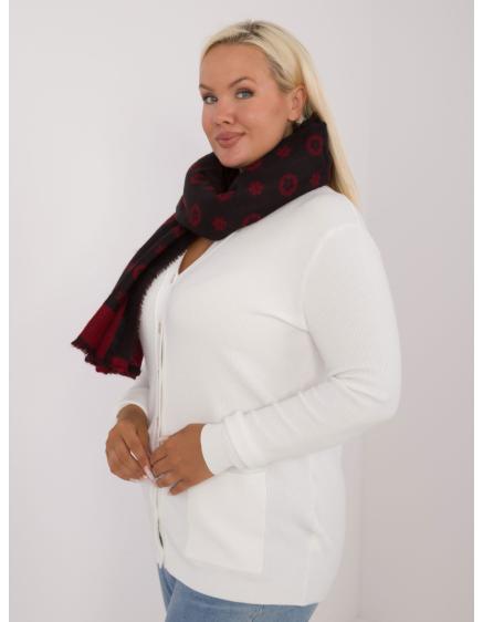 Női mintás sál fekete