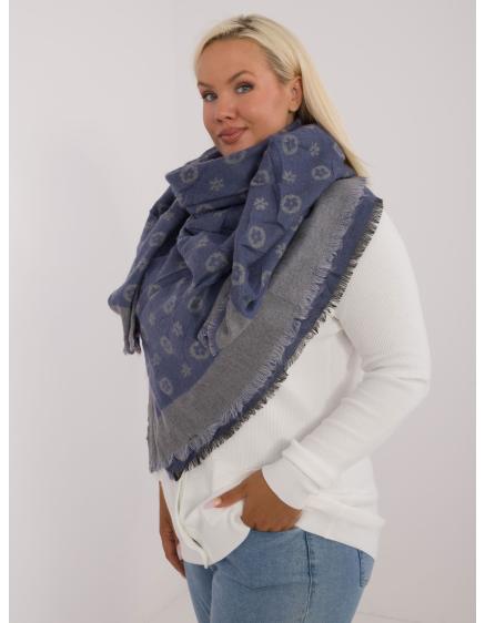 Női meleg gyapjú sál kék-szürke