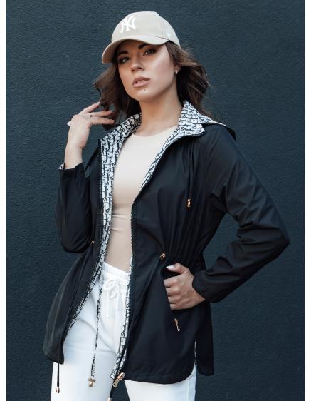 Dámska prechodná bunda parka s kapucňou BEGET čierna