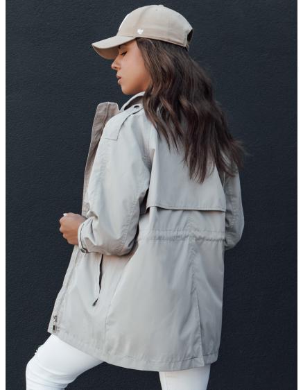 Dámská přechodová bunda parka s kapucí TILAN béžová