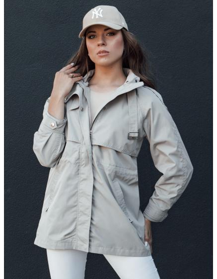 Dámská přechodová bunda parka s kapucí TILAN béžová