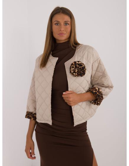 Női kabát béléssel átmeneti bézs