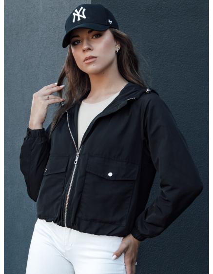 Dámska prechodná bunda s kapucňou BELIJ čierna