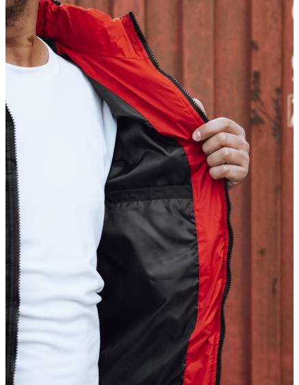 Pánská prošívaná zimní bunda s kapucí černá