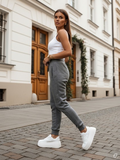 Dámske tepláky FITS tmavosivé – fotografie produktu 4