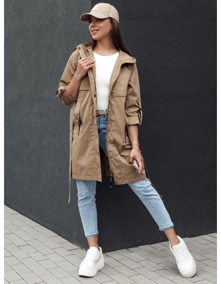 Dámská bunda parka MODERNS tmavě béžová