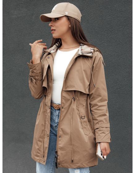 Dámska bunda parka FASHLOVE tmavobéžová
