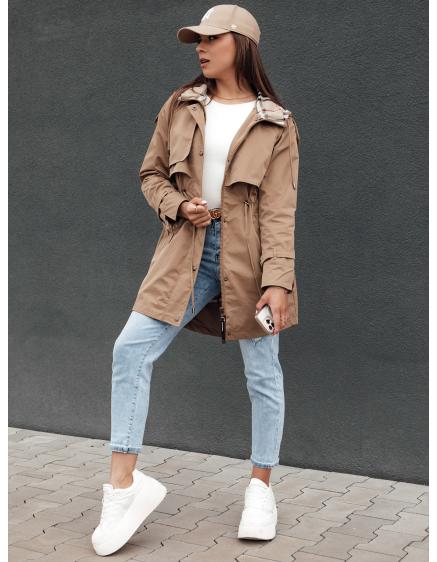 Dámska bunda parka FASHLOVE tmavobéžová