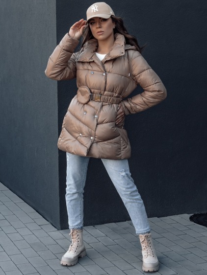 Dámska prešívaná zimná bunda BLOOM camel
