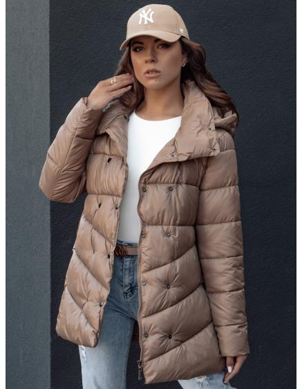 Dámska prešívaná zimná bunda BLOOM camel