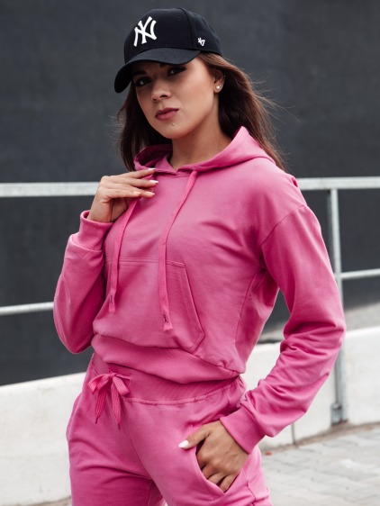 Dámská mikina s kapucí TRENDHOOD růžová