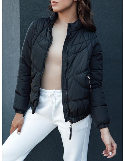 Dámská prošívaná bunda se stojáčkem SALECA černá