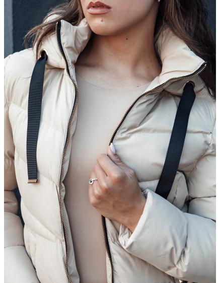 Dámská zimní bunda s kapucí GABRIELLE béžová