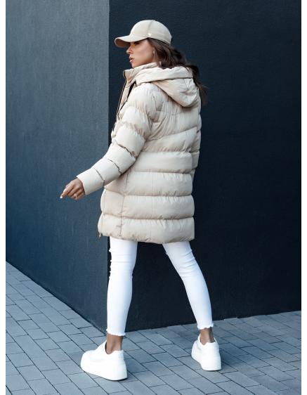 Dámská zimní bunda s kapucí GABRIELLE béžová
