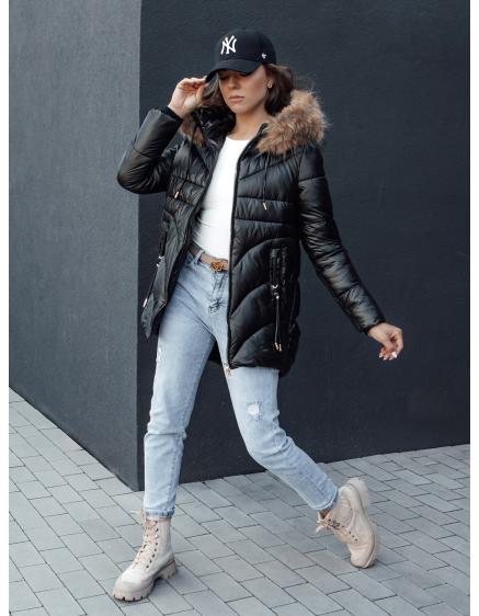 Dámská zimní bunda s kapucí WINTERCHIC černá