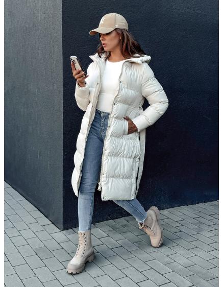 Dámsky prešívaný kabát GLAMMANT biely