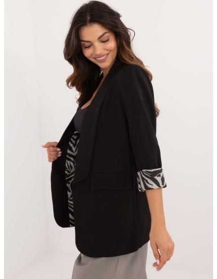 Dámske sako s podšívkou čierne