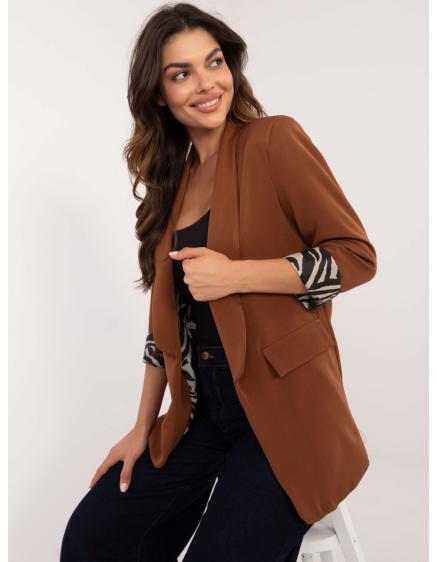 Dámska bunda s podšívkou hnedá