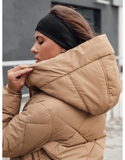 Dámská prošívaná zimní bunda s kapucí FEMACOAT béžová