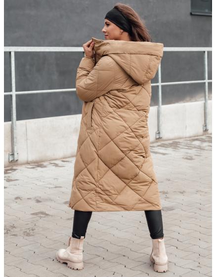 Dámská prošívaná zimní bunda s kapucí FEMACOAT béžová