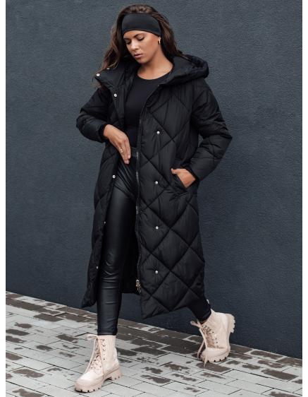 Dámska prešívaná zimná bunda s kapucňou FEMACOAT čierna