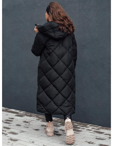 Dámska prešívaná zimná bunda s kapucňou FEMACOAT čierna