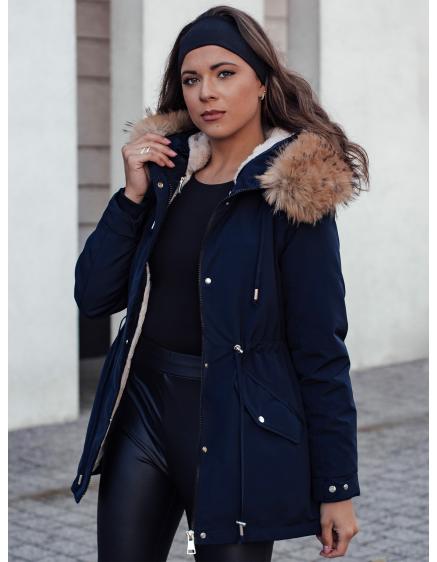 Női szigetelt télikabát CHICOK sötétkék