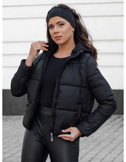 Dámská zimní bunda NORDPUFF péřová s kapucí černá