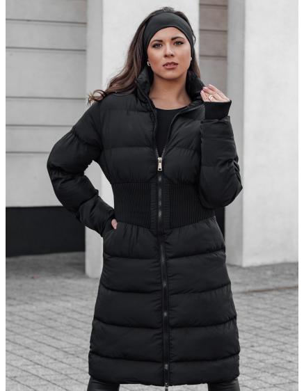 Dámská zimní dlouhá prošívaná bunda FABWARM černá