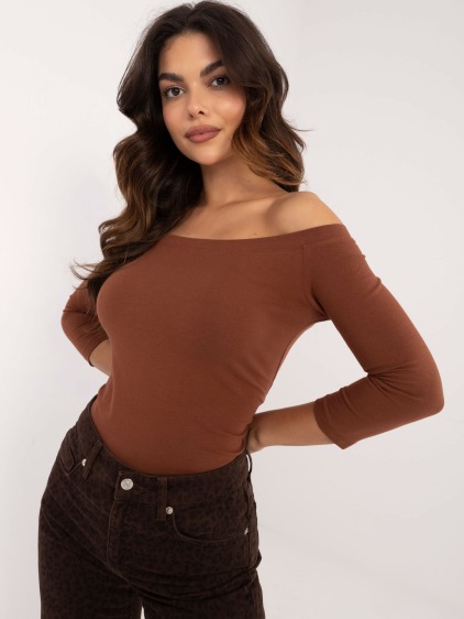 Női pöttyös blúz Blink BASIC FEEL GOOD barna