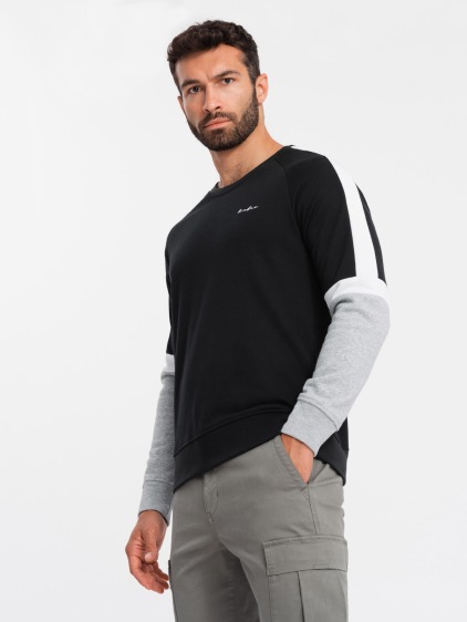 Férfi raglan ujjú melegítőfelső fekete