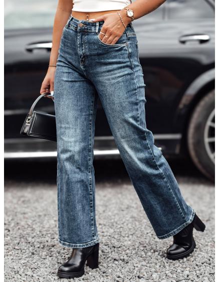 Női magas derekú farmer nadrág WESTCODE széles kék