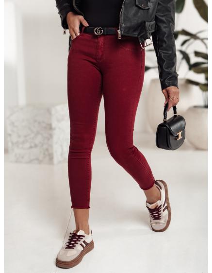 Dámske úzke džínsy BRITTNIX burgundy