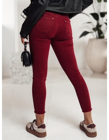 Dámske úzke džínsy BRITTNIX burgundy