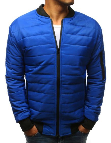 Pánská bunda prošívaná bombardovací bunda modrá