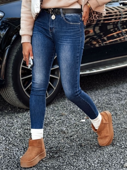 Dámske džínsové úzke nohavice JEANLIFE modré